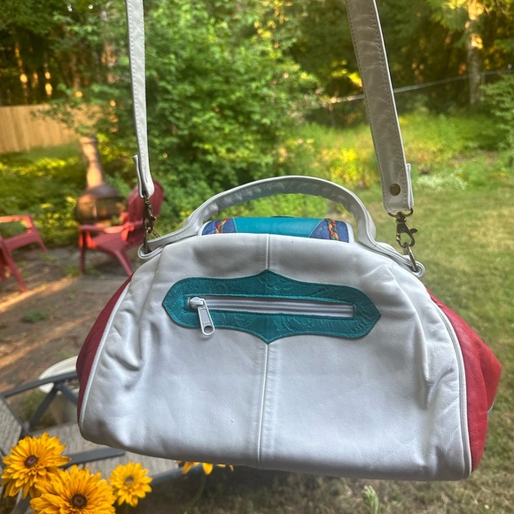 Viva Bags of California Vintage Leather Colorful Bag - Picture 2 of 4